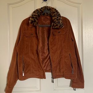 Jou Jou Courdory Jacket With Cheetah Collar